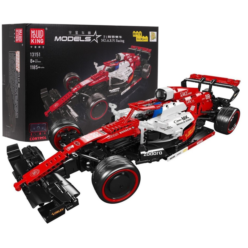 Mould King RC Technická Stavebnica Formula 1185ks na diaľkové ovládanie, červená 