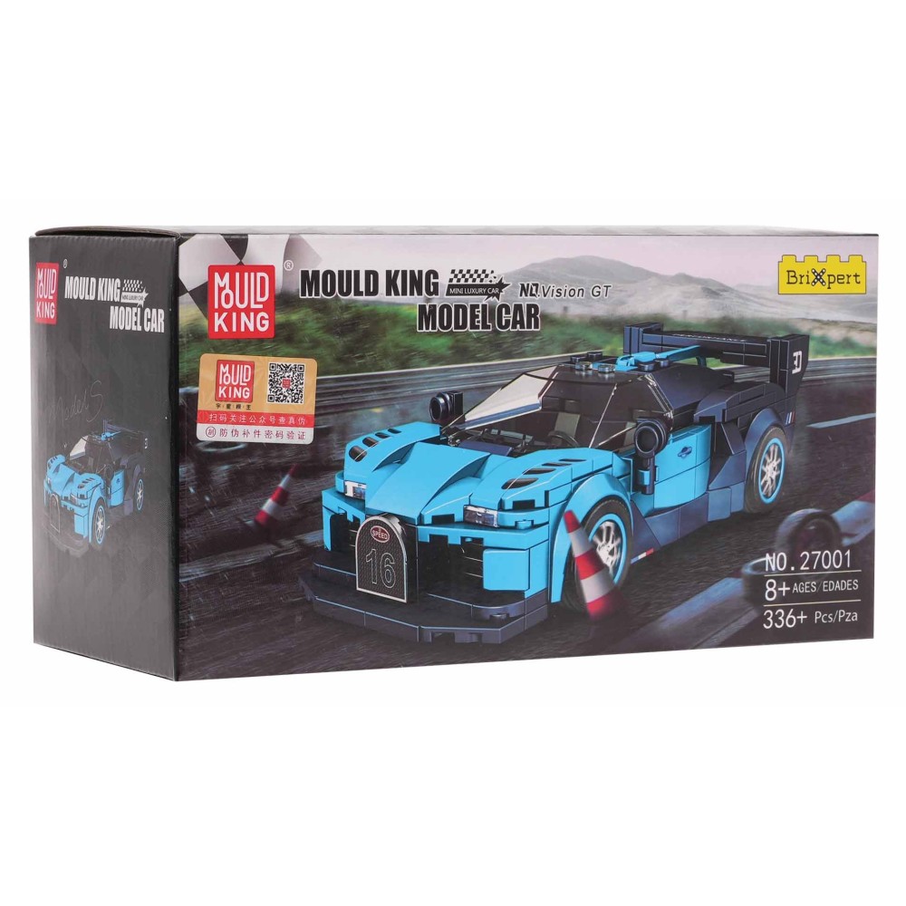 Mould King Technická Stavebnica Pretekárske Auto Speed Champions GT Racing 336ks + Vitrína, modré