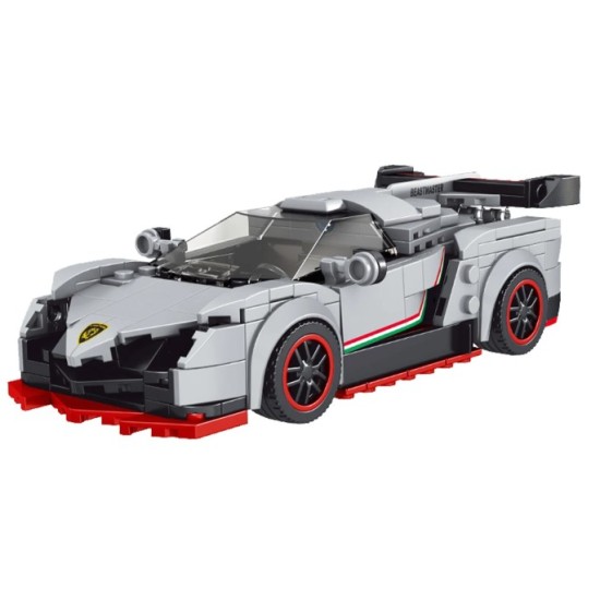 MOULD KING Technická Stavebnica Športové Auto Lambo 398ks + Vitrína, biele