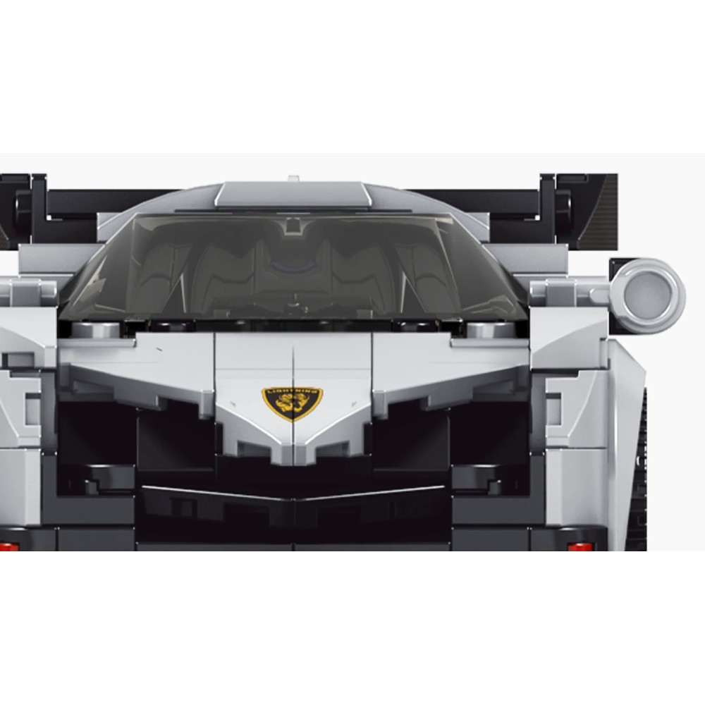 MOULD KING Technická Stavebnica Športové Auto Lambo 398ks + Vitrína, biele