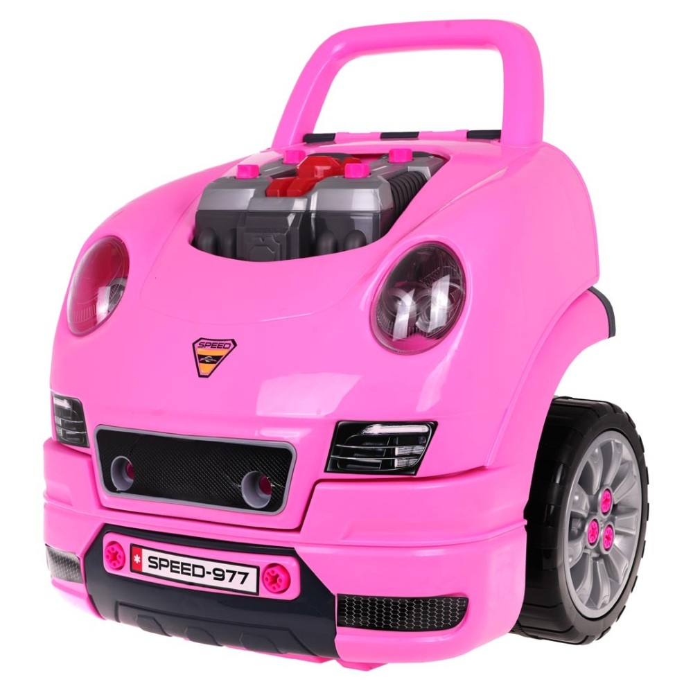 JOKO Detská Autodielňa, Sada Malého Automechanika Auto s volantom, so svetlom a zvukom, Auto na učenie opravovať + diaľkové ovlá