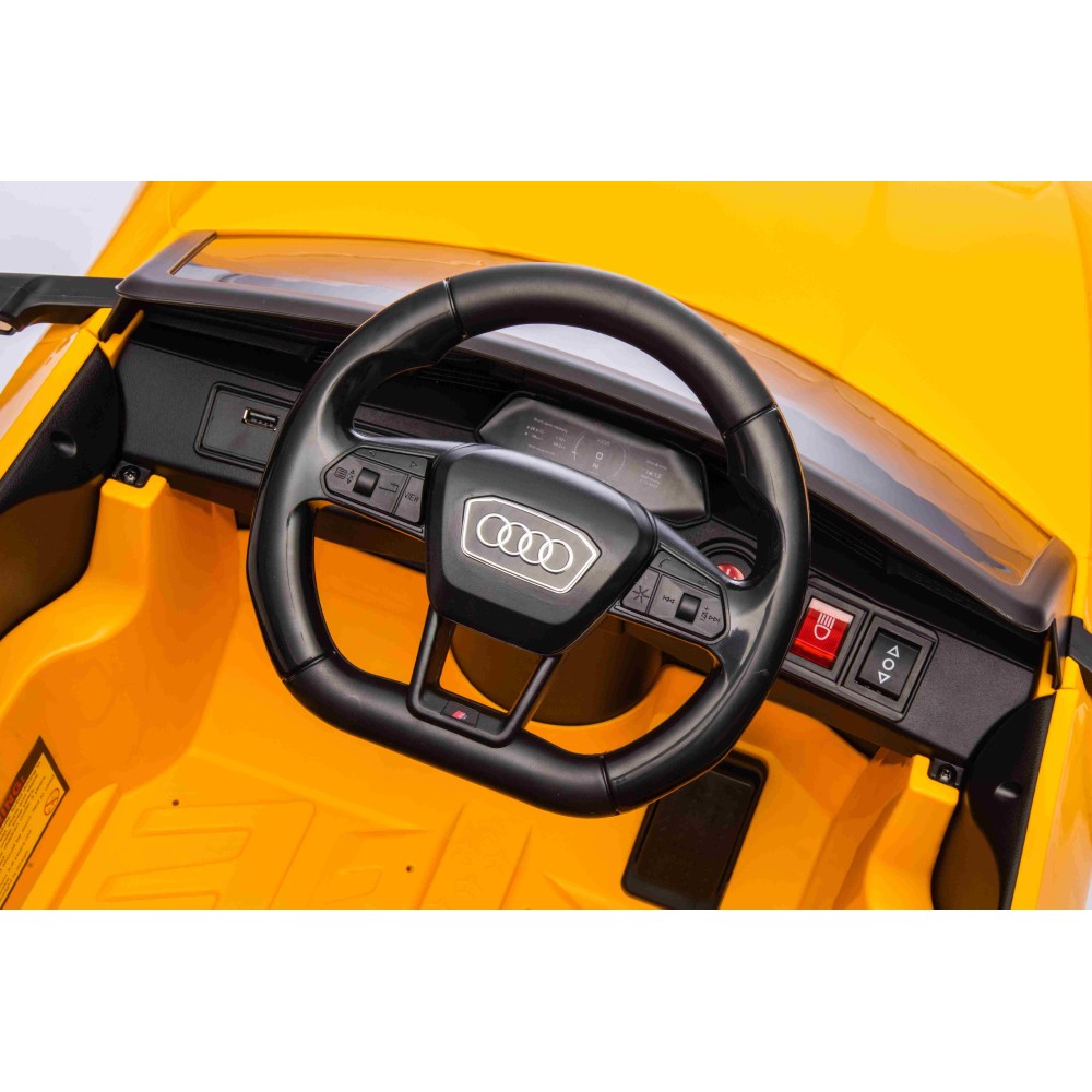 JOKO Elektrické Autíčko Audi SQ8, penové kolesá, kožené sedadlo, žlté