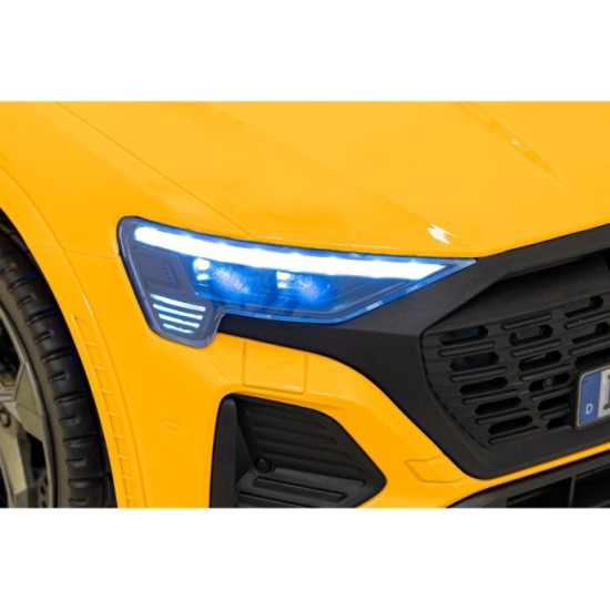 JOKO Elektrické Autíčko Audi SQ8, penové kolesá, kožené sedadlo, žlté