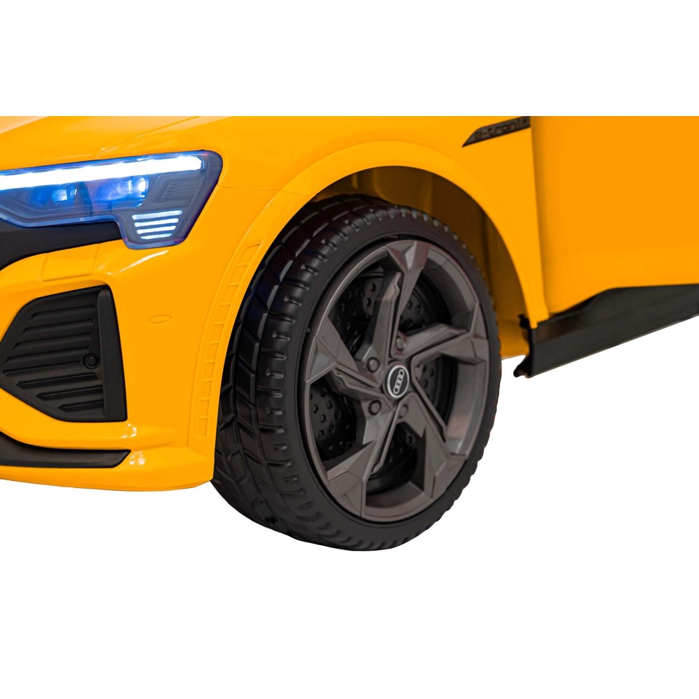JOKO Elektrické Autíčko Audi SQ8, penové kolesá, kožené sedadlo, žlté