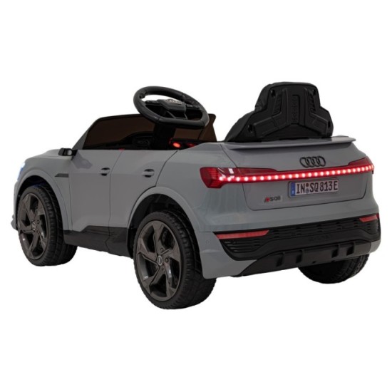 JOKO Elektrické Autíčko Audi SQ8, penové kolesá, kožené sedadlo, sivé