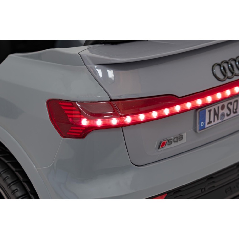 JOKO Elektrické Autíčko Audi SQ8, penové kolesá, kožené sedadlo, sivé
