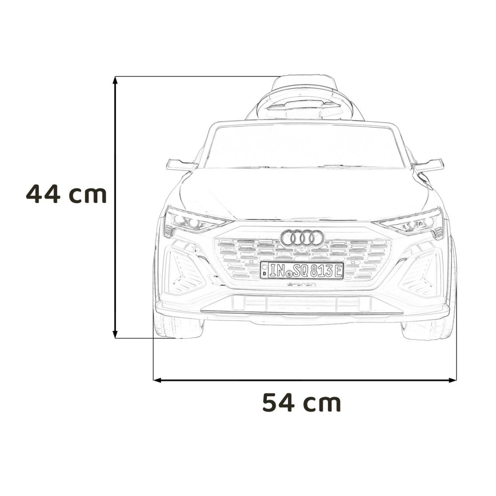 JOKO Elektrické Autíčko Audi SQ8, penové kolesá, kožené sedadlo, čierne