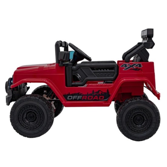 JOKO Elektrické autíčko Jeep Off-Road CLIMBER, penové kolesá, kožené sedadlo, červené