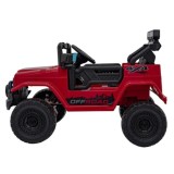 JOKO Elektrické autíčko Jeep Off-Road CLIMBER, penové kolesá, kožené sedadlo, červené