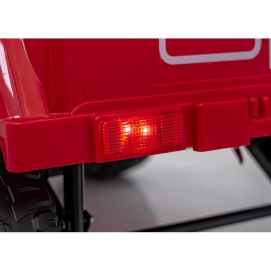 JOKO Elektrické autíčko Jeep Off-Road CLIMBER, penové kolesá, kožené sedadlo, červené