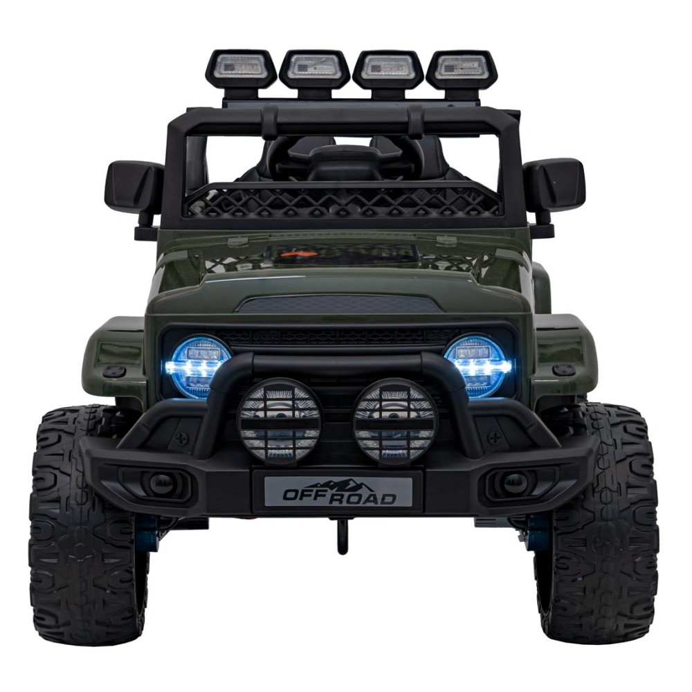 JOKO Elektrické autíčko Jeep Off-Road CLIMBER, penové kolesá, kožené sedadlo, zelené