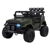 JOKO Elektrické autíčko Jeep Off-Road CLIMBER, penové kolesá, kožené sedadlo, zelené