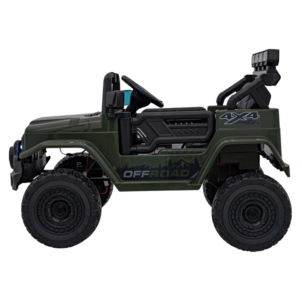 JOKO Elektrické autíčko Jeep Off-Road CLIMBER, penové kolesá, kožené sedadlo, zelené