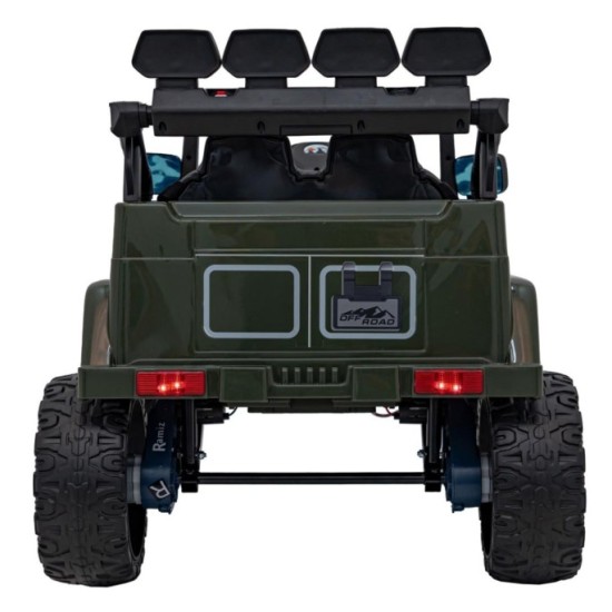 JOKO Elektrické autíčko Jeep Off-Road CLIMBER, penové kolesá, kožené sedadlo, zelené