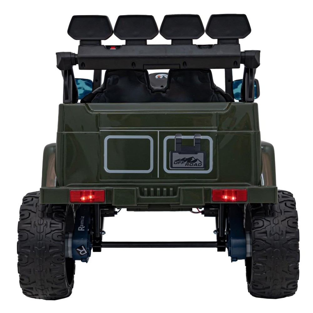 JOKO Elektrické autíčko Jeep Off-Road CLIMBER, penové kolesá, kožené sedadlo, zelené