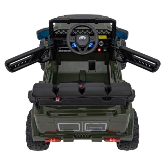 JOKO Elektrické autíčko Jeep Off-Road CLIMBER, penové kolesá, kožené sedadlo, zelené
