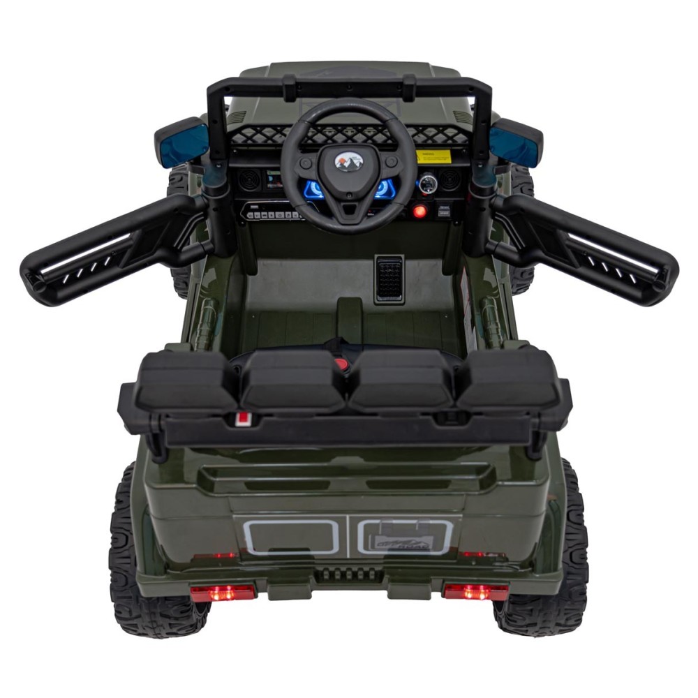 JOKO Elektrické autíčko Jeep Off-Road CLIMBER, penové kolesá, kožené sedadlo, zelené