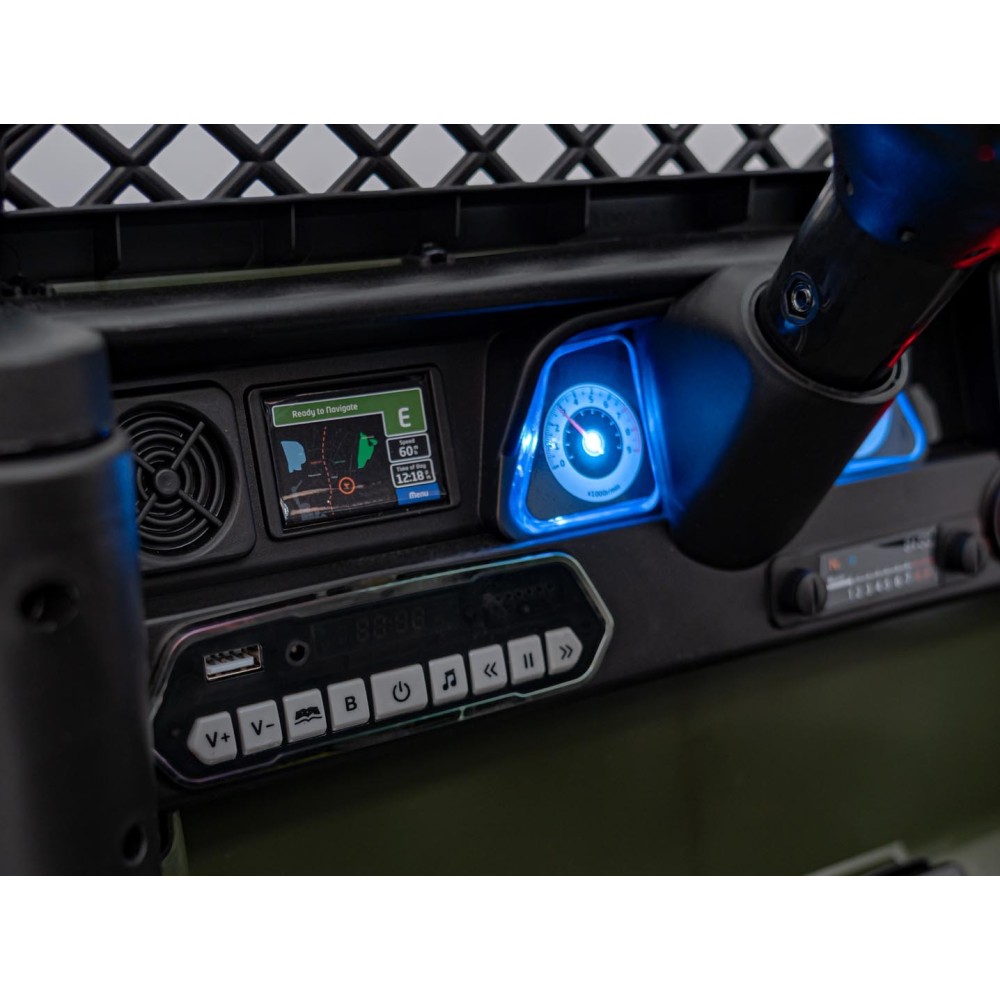 JOKO Elektrické autíčko Jeep Off-Road CLIMBER, penové kolesá, kožené sedadlo, zelené