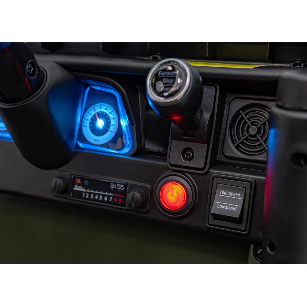 JOKO Elektrické autíčko Jeep Off-Road CLIMBER, penové kolesá, kožené sedadlo, zelené