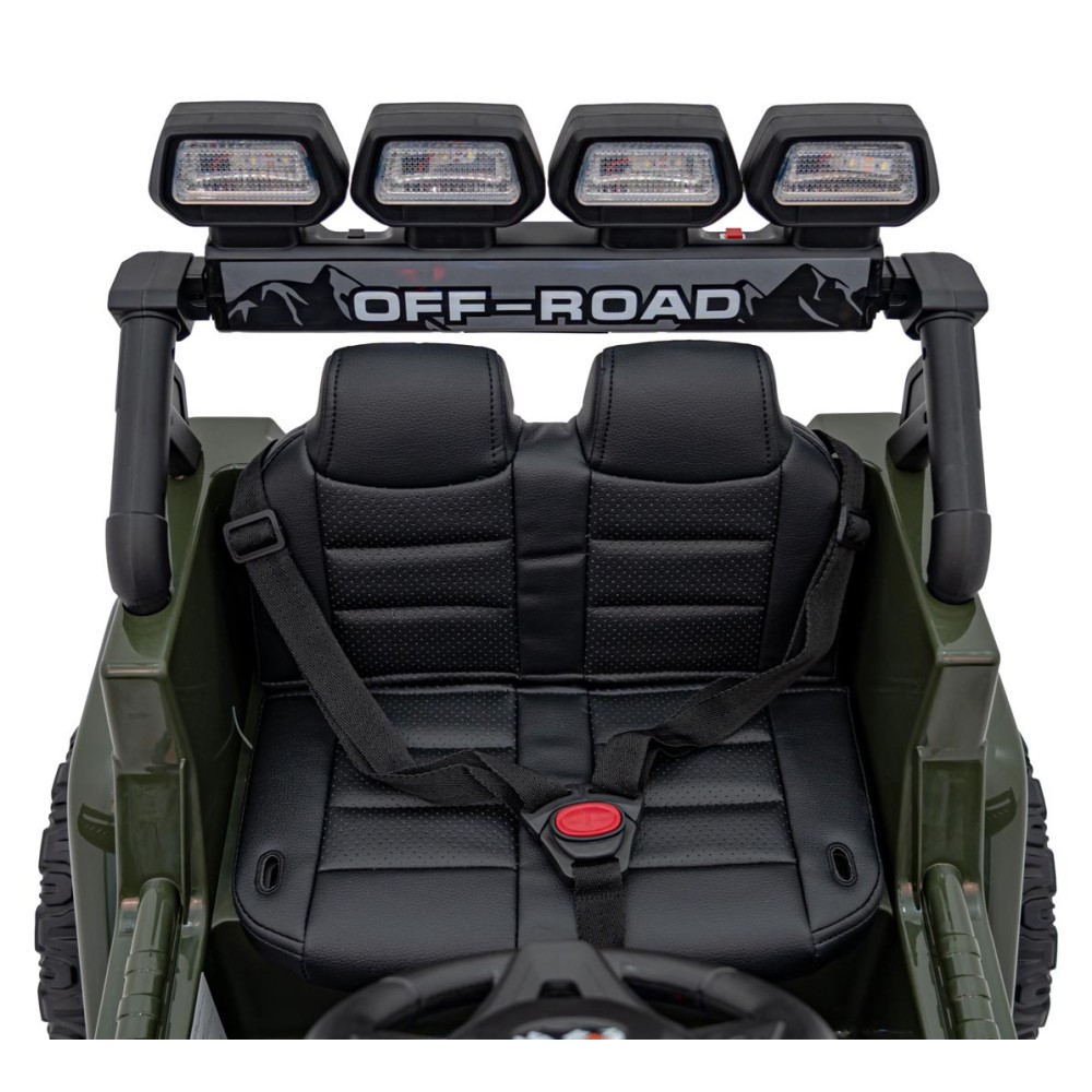 JOKO Elektrické autíčko Jeep Off-Road CLIMBER, penové kolesá, kožené sedadlo, zelené
