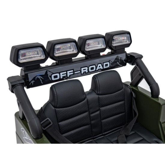 JOKO Elektrické autíčko Jeep Off-Road CLIMBER, penové kolesá, kožené sedadlo, zelené