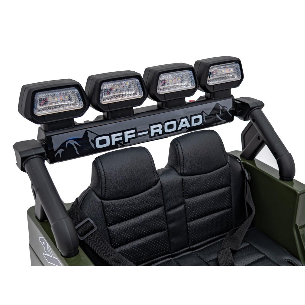 JOKO Elektrické autíčko Jeep Off-Road CLIMBER, penové kolesá, kožené sedadlo, zelené