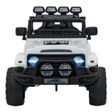 JOKO Elektrické autíčko Jeep Off-Road CLIMBER, penové kolesá, kožené sedadlo, biele
