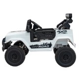 JOKO Elektrické autíčko Jeep Off-Road CLIMBER, penové kolesá, kožené sedadlo, biele