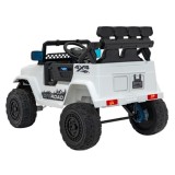 JOKO Elektrické autíčko Jeep Off-Road CLIMBER, penové kolesá, kožené sedadlo, biele