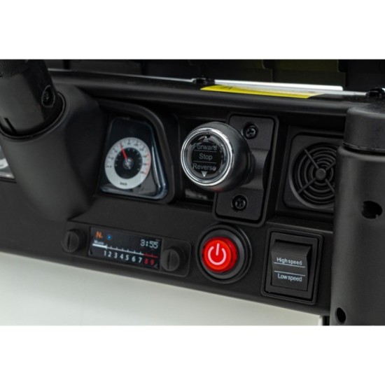 JOKO Elektrické autíčko Jeep Off-Road CLIMBER, penové kolesá, kožené sedadlo, biele