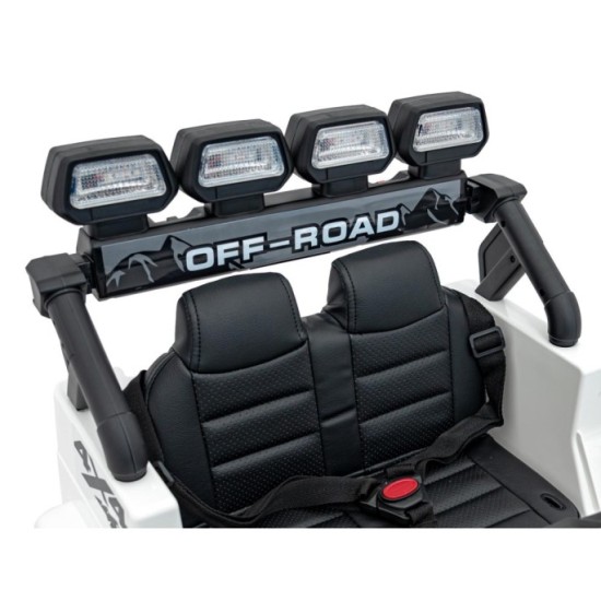 JOKO Elektrické autíčko Jeep Off-Road CLIMBER, penové kolesá, kožené sedadlo, biele