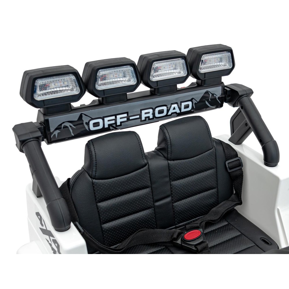 JOKO Elektrické autíčko Jeep Off-Road CLIMBER, penové kolesá, kožené sedadlo, biele