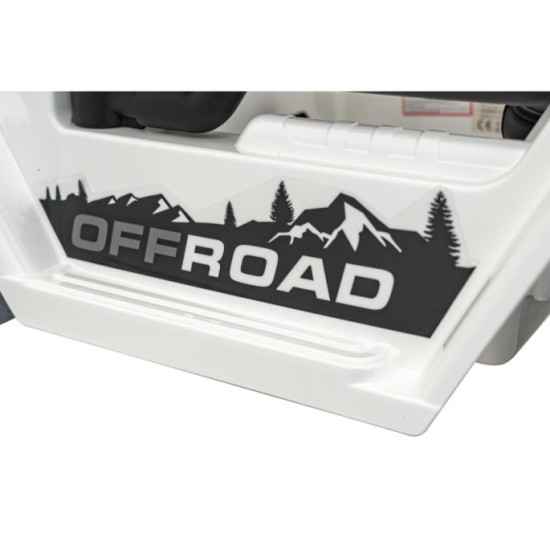 JOKO Elektrické autíčko Jeep Off-Road CLIMBER, penové kolesá, kožené sedadlo, biele