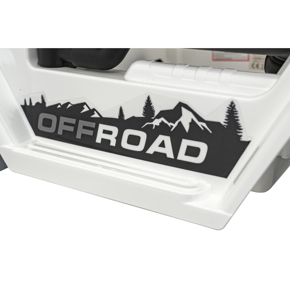 JOKO Elektrické autíčko Jeep Off-Road CLIMBER, penové kolesá, kožené sedadlo, biele