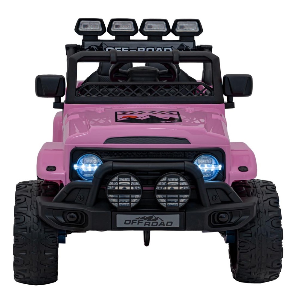 JOKO Elektrické autíčko Jeep Off-Road CLIMBER, penové kolesá, kožené sedadlo, ružové