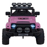 JOKO Elektrické autíčko Jeep Off-Road CLIMBER, penové kolesá, kožené sedadlo, ružové