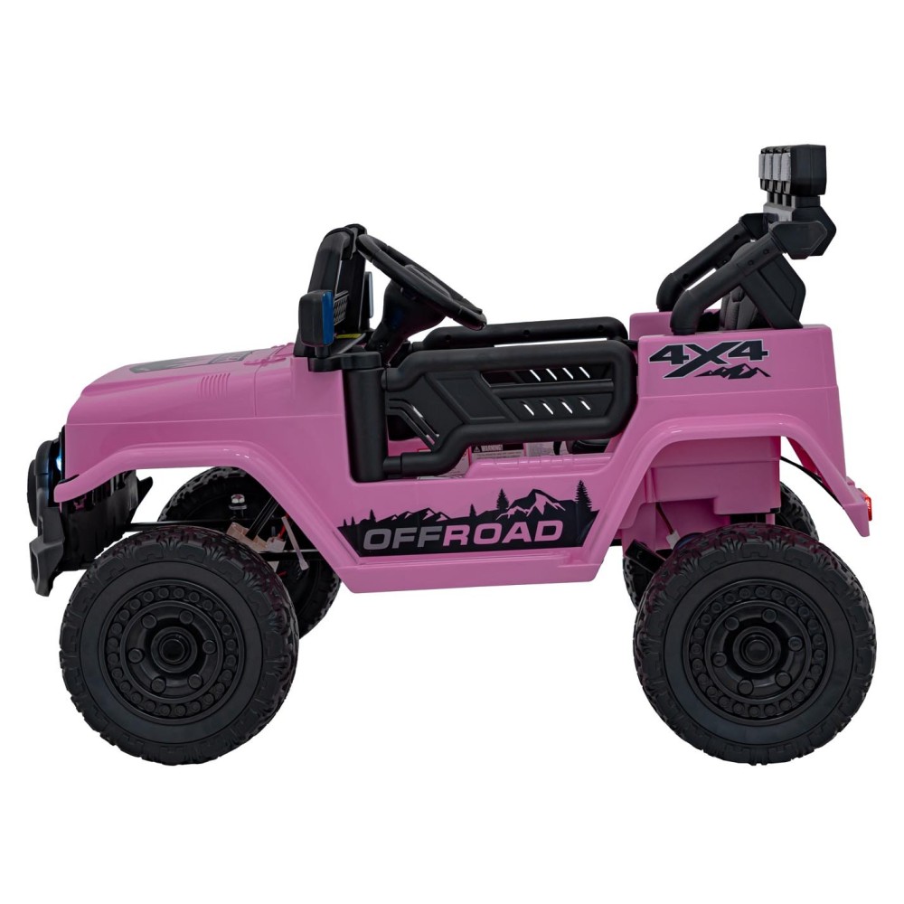 JOKO Elektrické autíčko Jeep Off-Road CLIMBER, penové kolesá, kožené sedadlo, ružové