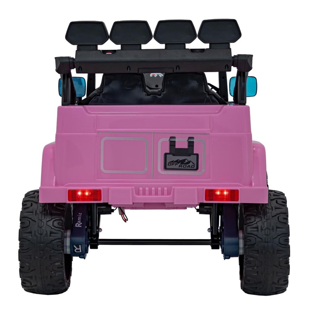 JOKO Elektrické autíčko Jeep Off-Road CLIMBER, penové kolesá, kožené sedadlo, ružové