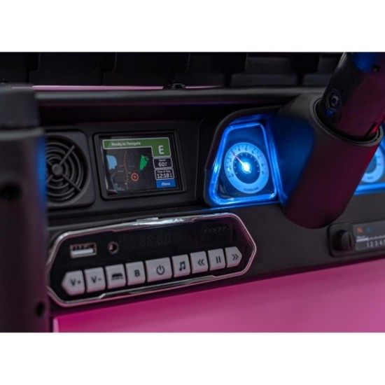 JOKO Elektrické autíčko Jeep Off-Road CLIMBER, penové kolesá, kožené sedadlo, ružové