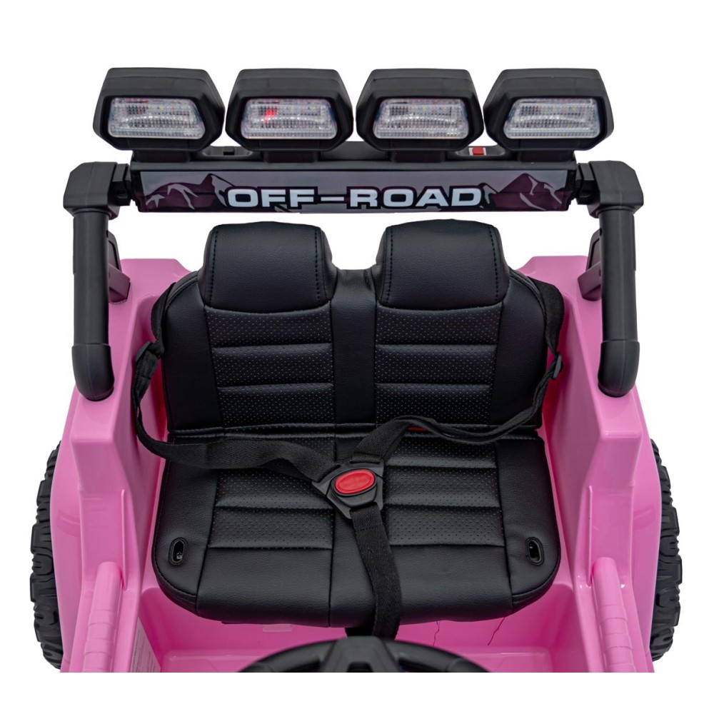 JOKO Elektrické autíčko Jeep Off-Road CLIMBER, penové kolesá, kožené sedadlo, ružové