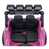 JOKO Elektrické autíčko Jeep Off-Road CLIMBER, penové kolesá, kožené sedadlo, ružové
