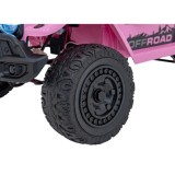 JOKO Elektrické autíčko Jeep Off-Road CLIMBER, penové kolesá, kožené sedadlo, ružové