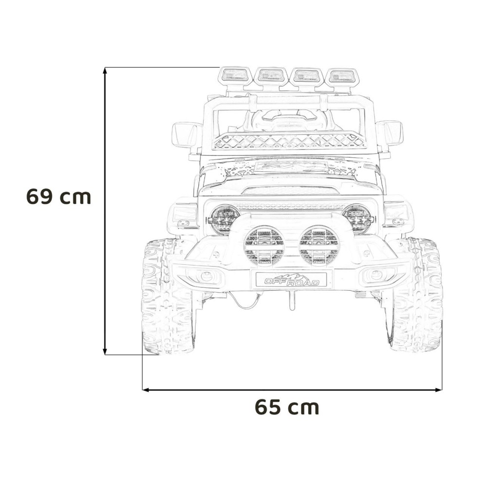 JOKO Elektrické autíčko Jeep Off-Road CLIMBER, penové kolesá, kožené sedadlo, ružové