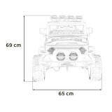 JOKO Elektrické autíčko Jeep Off-Road CLIMBER, penové kolesá, kožené sedadlo, ružové