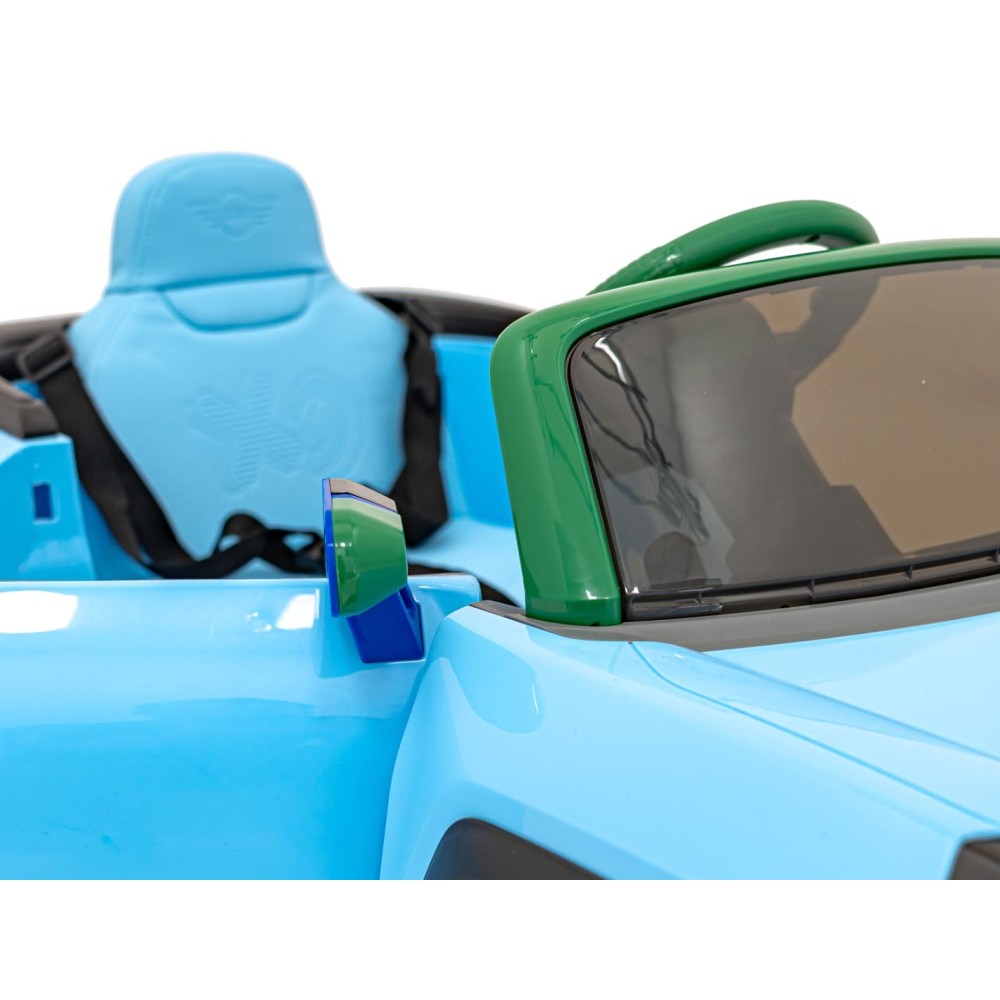 JOKO Elektrické Autíčko Mini Concept Aceman, penové kolesá, kožené sedadlo, modré