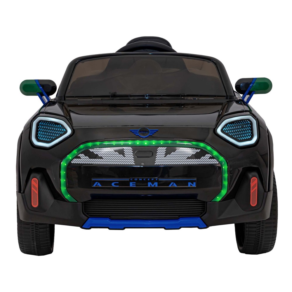 JOKO Elektrické Autíčko Mini Concept Aceman, penové kolesá, kožené sedadlo, čierne