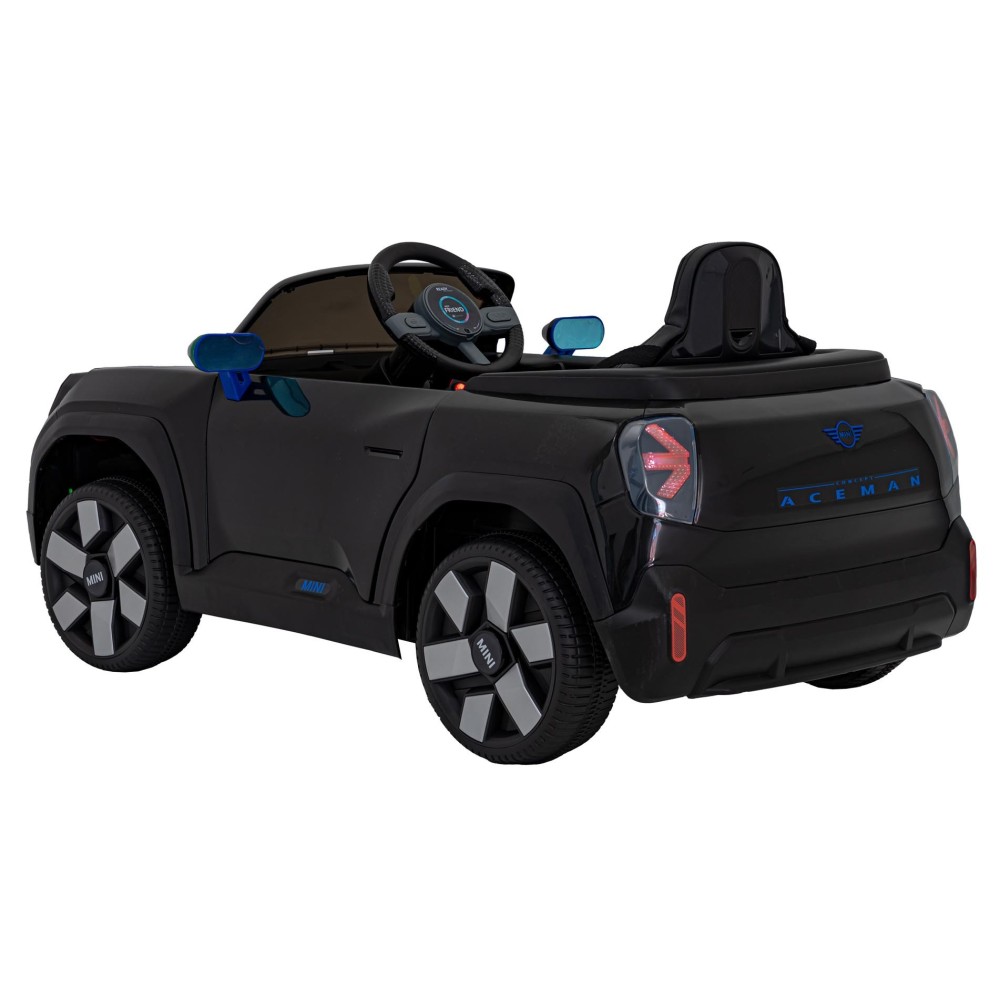 JOKO Elektrické Autíčko Mini Concept Aceman, penové kolesá, kožené sedadlo, čierne