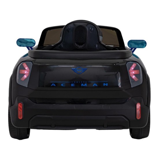 JOKO Elektrické Autíčko Mini Concept Aceman, penové kolesá, kožené sedadlo, čierne