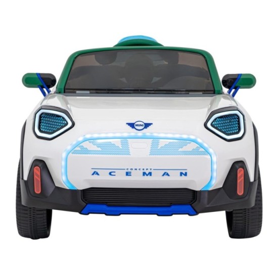 JOKO Elektrické Autíčko Mini Concept Aceman, penové kolesá, kožené sedadlo, biele