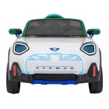 JOKO Elektrické Autíčko Mini Concept Aceman, penové kolesá, kožené sedadlo, biele